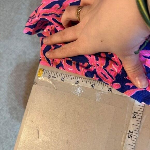 Lilly Pulitzer Callahan Shorts Pink Navy Did You Catch That 5" Size 2 coral reef - Picture 8 of 9